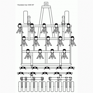 Агратор Agrator-3400 М. Механические посевные комплекс культиваторного типа