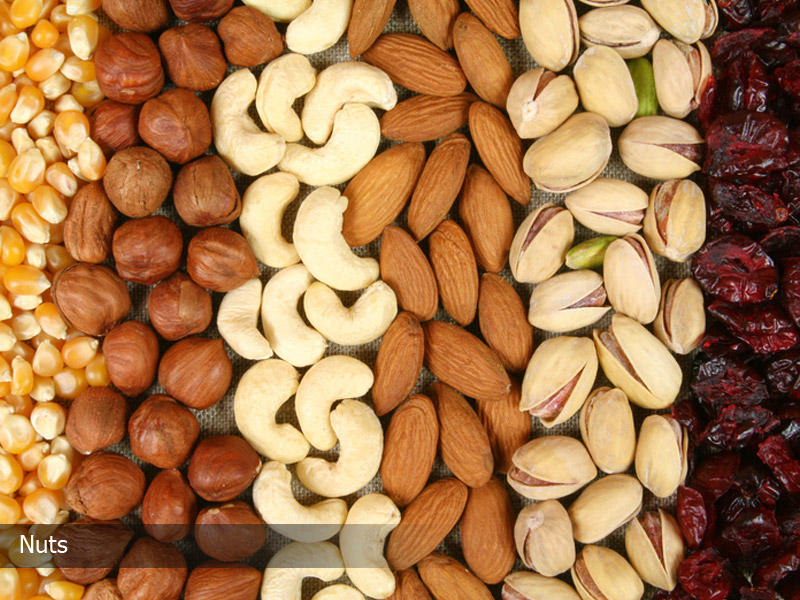 Фото 2. Сушеные фрукты, фруктовые орехи, сушеные семена, жареные семена и орехи, орехи кешью