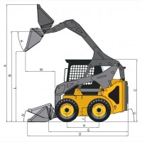 Минипогрузчик с бортовым поворотом bawoo vj57