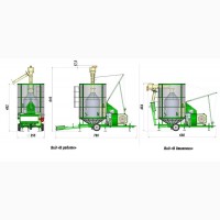 Зерносушилка Agrimec AS900 ВОМ 15м3