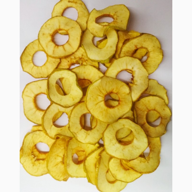 Фото 5. Сушеное яблоко желтое без кожуры (чипсы слайсы)