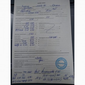 Ячмень - ГОСТ 28672-90, характеристики в карточке Анализа зерна. Цена - 7, 5 рублей