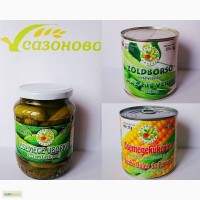 Венгерские консервы: кукуруза, горошек, огурчики