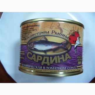 ООО Сантарин, реализует рыбные консервы, производства Калининград