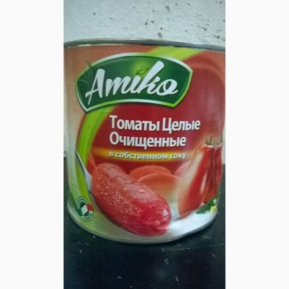 Компания продаст томаты целые, очищенные в с/с Amiko