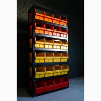 Стеллаж органайзер с большими ящиками для склада