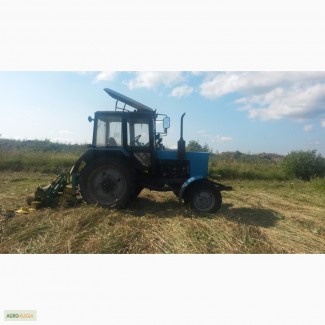 Косим траву на полях и участках сельхоз назначения трактором